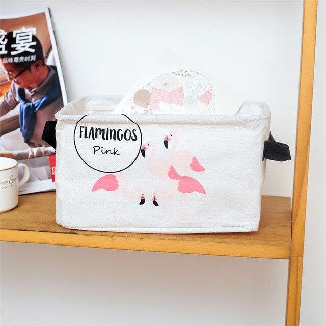 Petit Panier à Linge Rectangulaire </br>de Rangement Rose