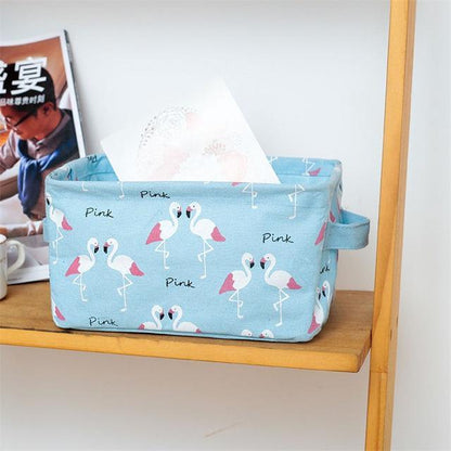 Panier à linge rectangulaire petit bleu