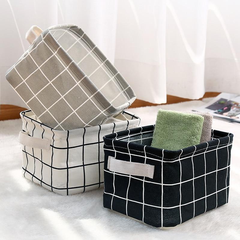 Petit Panier à Linge Rectangulaire Gris