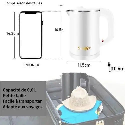 Petite Bouilloire Électrique Blanche