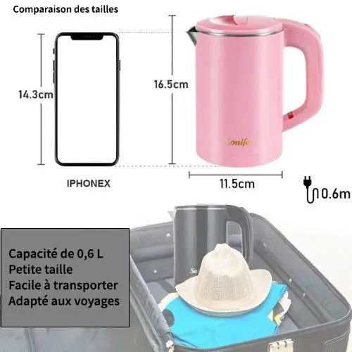 Petite Bouilloire Électrique Rose