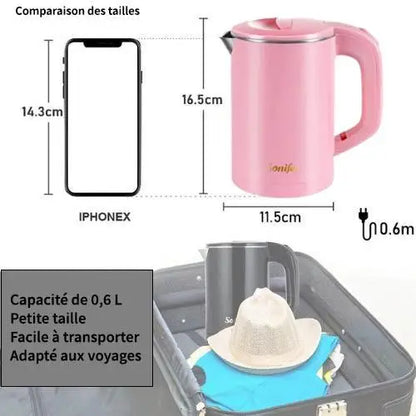 Petite Bouilloire Électrique Rose