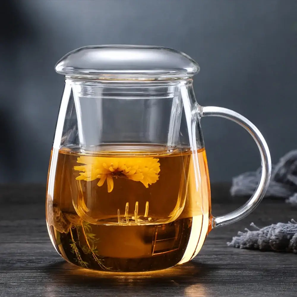 Petite Théière en Verre avec Filtre