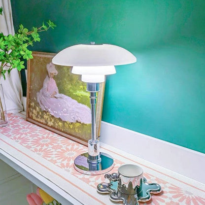 Lampe de Table Disc Multilayer Metal – Élégance Moderne et Ambiance Apaisante