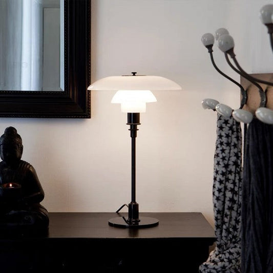 Lampe de Table Disc Multilayer Metal – Élégance Moderne et Ambiance Apaisante