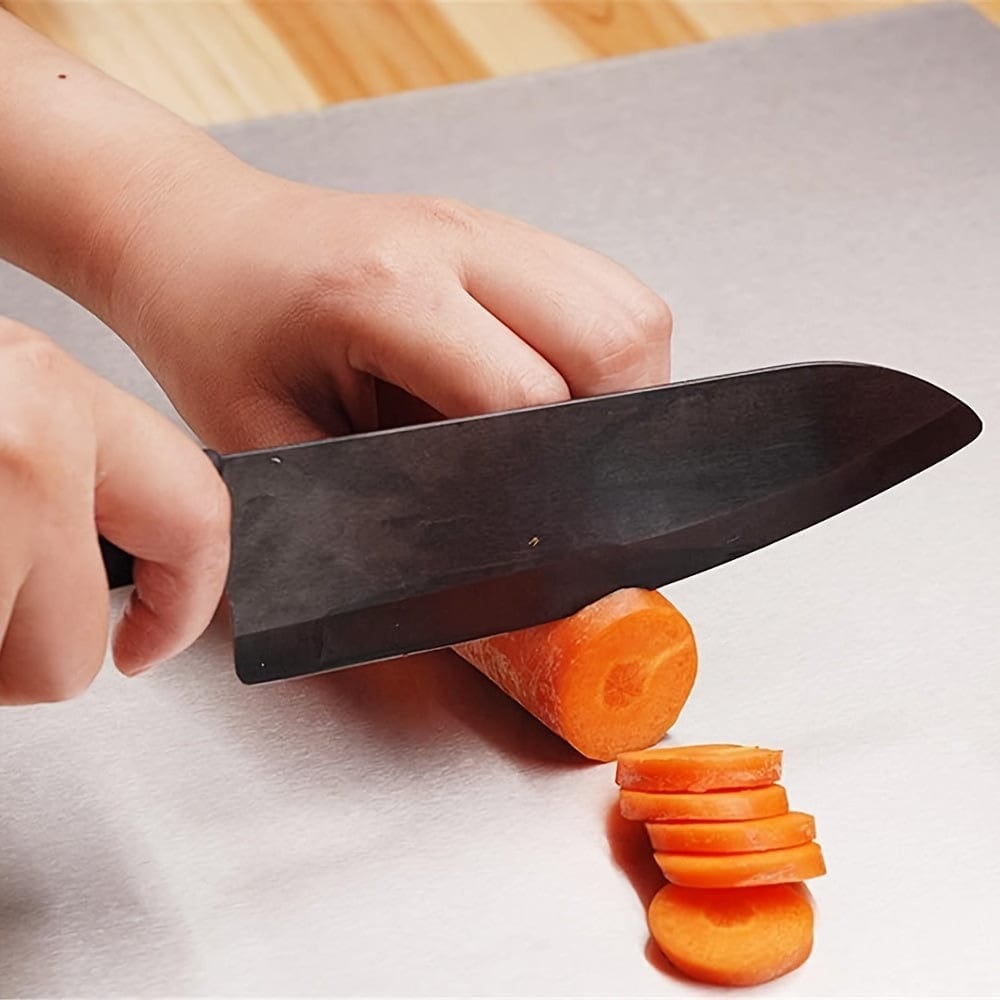 Planche à Découper en Inox - Antidérapante avec Bord de Protection