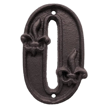 Plaque Numéro Maison en Fer avec la Fleur de Lys - Bricoli | La Boutique Déco