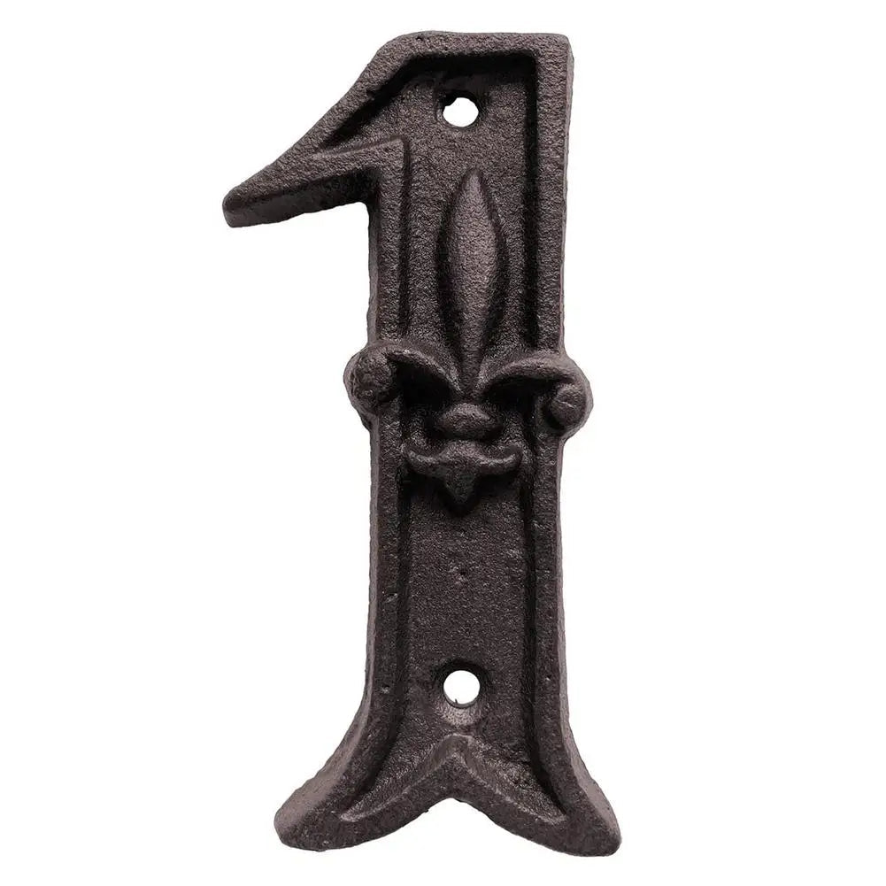 Plaque Numéro Maison en Fer avec la Fleur de Lys - Bricoli | La Boutique Déco
