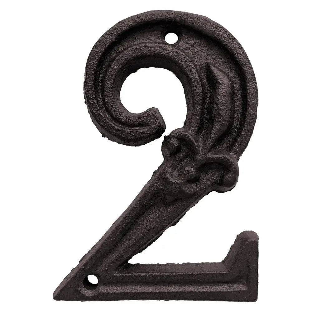 Plaque Numéro Maison en Fer avec la Fleur de Lys - Bricoli | La Boutique Déco