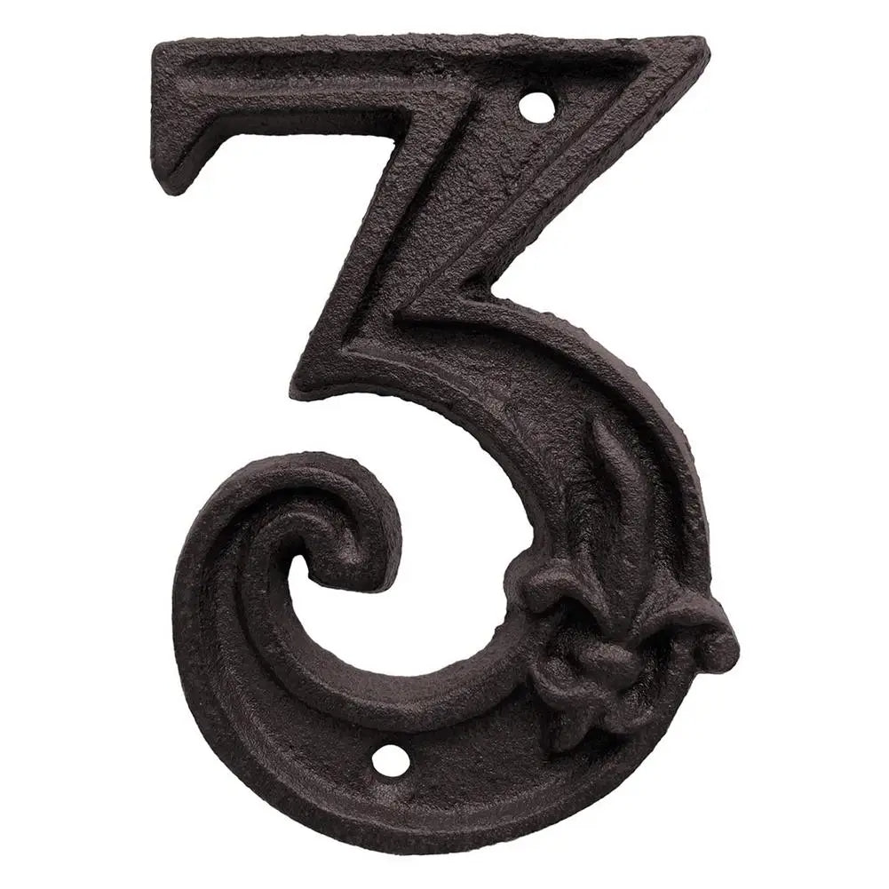 Plaque Numéro Maison en Fer avec la Fleur de Lys - Bricoli | La Boutique Déco