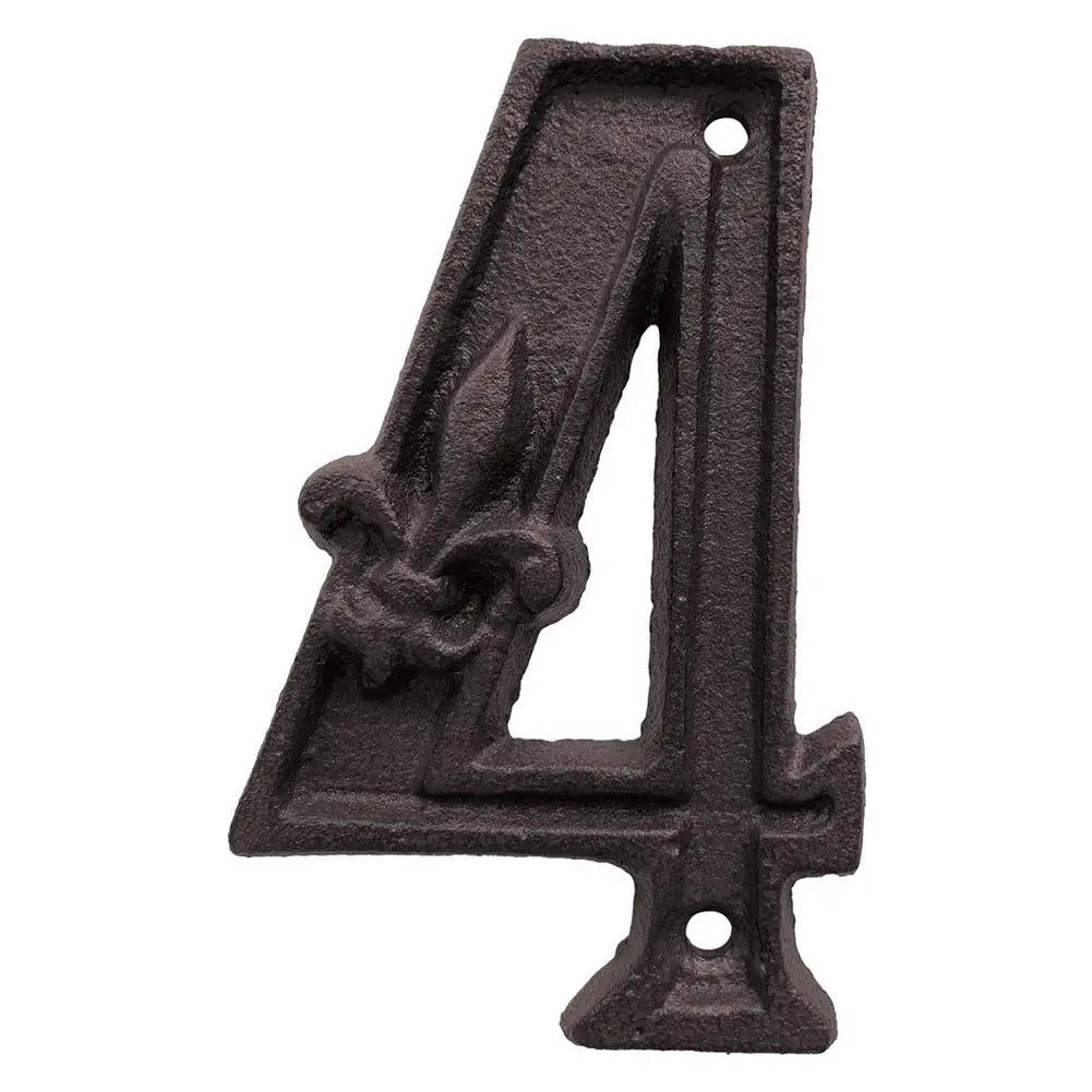 Plaque Numéro Maison en Fer avec la Fleur de Lys - Bricoli | La Boutique Déco