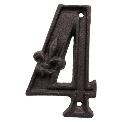 Plaque Numéro Maison en Fer avec la Fleur de Lys - Bricoli | La Boutique Déco