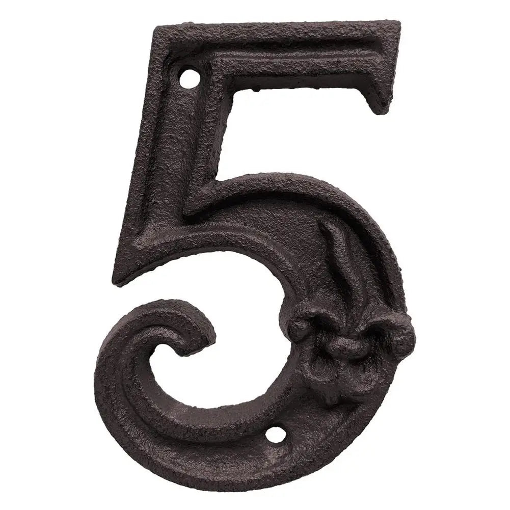Plaque Numéro Maison en Fer avec la Fleur de Lys - Bricoli | La Boutique Déco