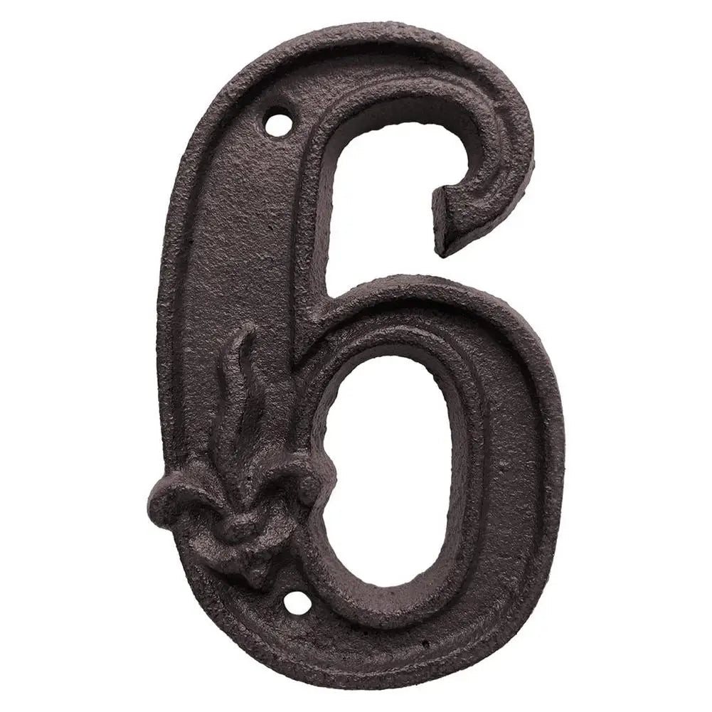 Plaque Numéro Maison en Fer avec la Fleur de Lys - Bricoli | La Boutique Déco