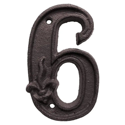 Plaque Numéro Maison en Fer avec la Fleur de Lys - Bricoli | La Boutique Déco