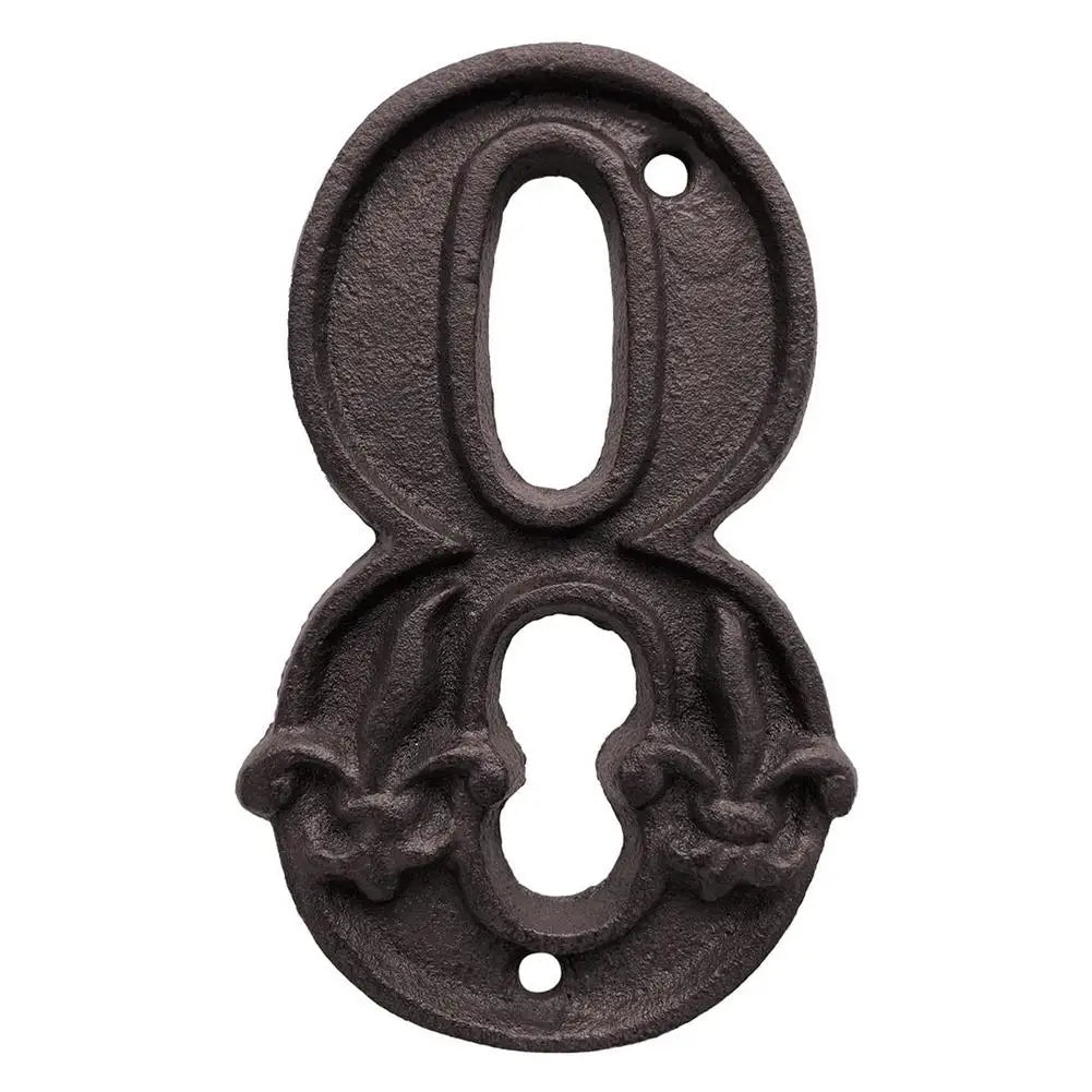 Plaque Numéro Maison en Fer avec la Fleur de Lys - Bricoli | La Boutique Déco