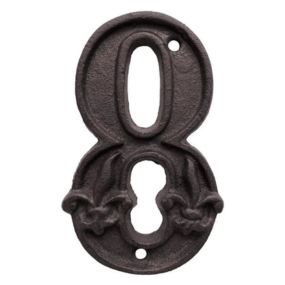Plaque Numéro Maison en Fer avec la Fleur de Lys - Bricoli | La Boutique Déco