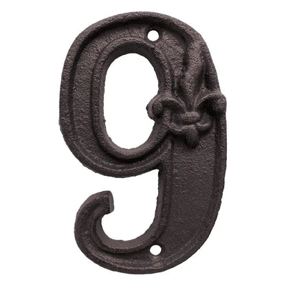 Plaque Numéro Maison en Fer avec la Fleur de Lys - Bricoli | La Boutique Déco