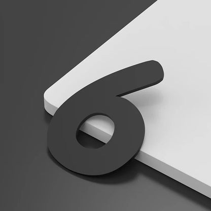 Plaque Numéro Maison Noire et Autocollante en 3D - Bricoli | La Boutique Déco