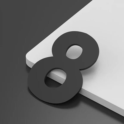 Plaque Numéro Maison Noire et Autocollante en 3D - Bricoli | La Boutique Déco