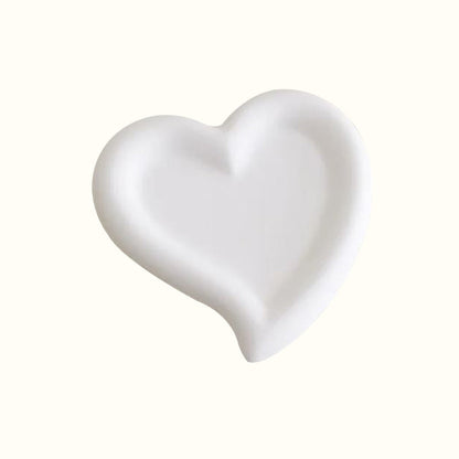 Plateau à bijoux en forme de coeur romantique