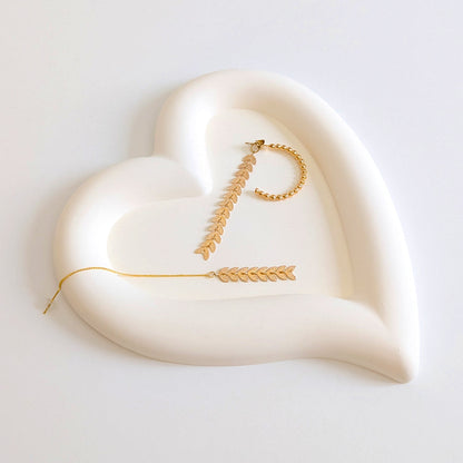 Plateau à bijoux en forme de coeur romantique