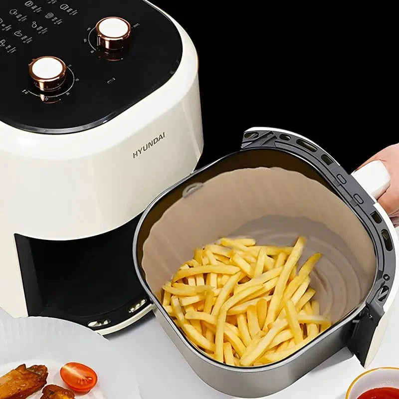 Plateau en silicone pour air fryer réutilisable antiadhésif rond pad de cuisson pour micro-ondes four - Liner de four et de air fryer