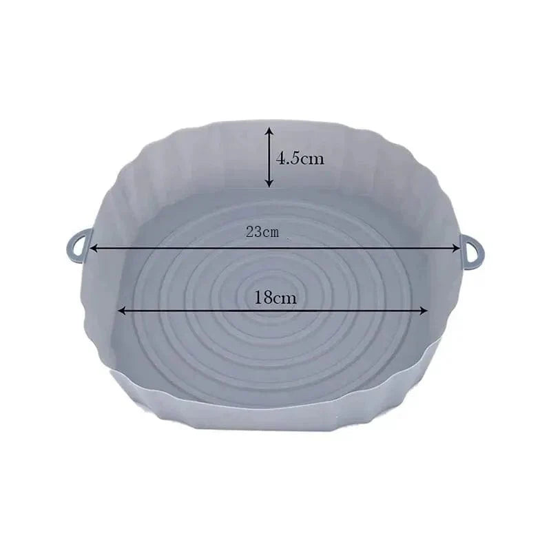 Plateau en silicone pour air fryer réutilisable antiadhésif rond pad de cuisson pour micro-ondes four - Liner de four et de air fryer