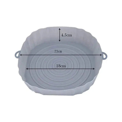 Plateau en silicone pour air fryer réutilisable antiadhésif rond pad de cuisson pour micro-ondes four - Liner de four et de air fryer