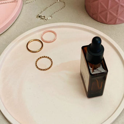 Plateau rond en Jesmonite effet Terrazzo