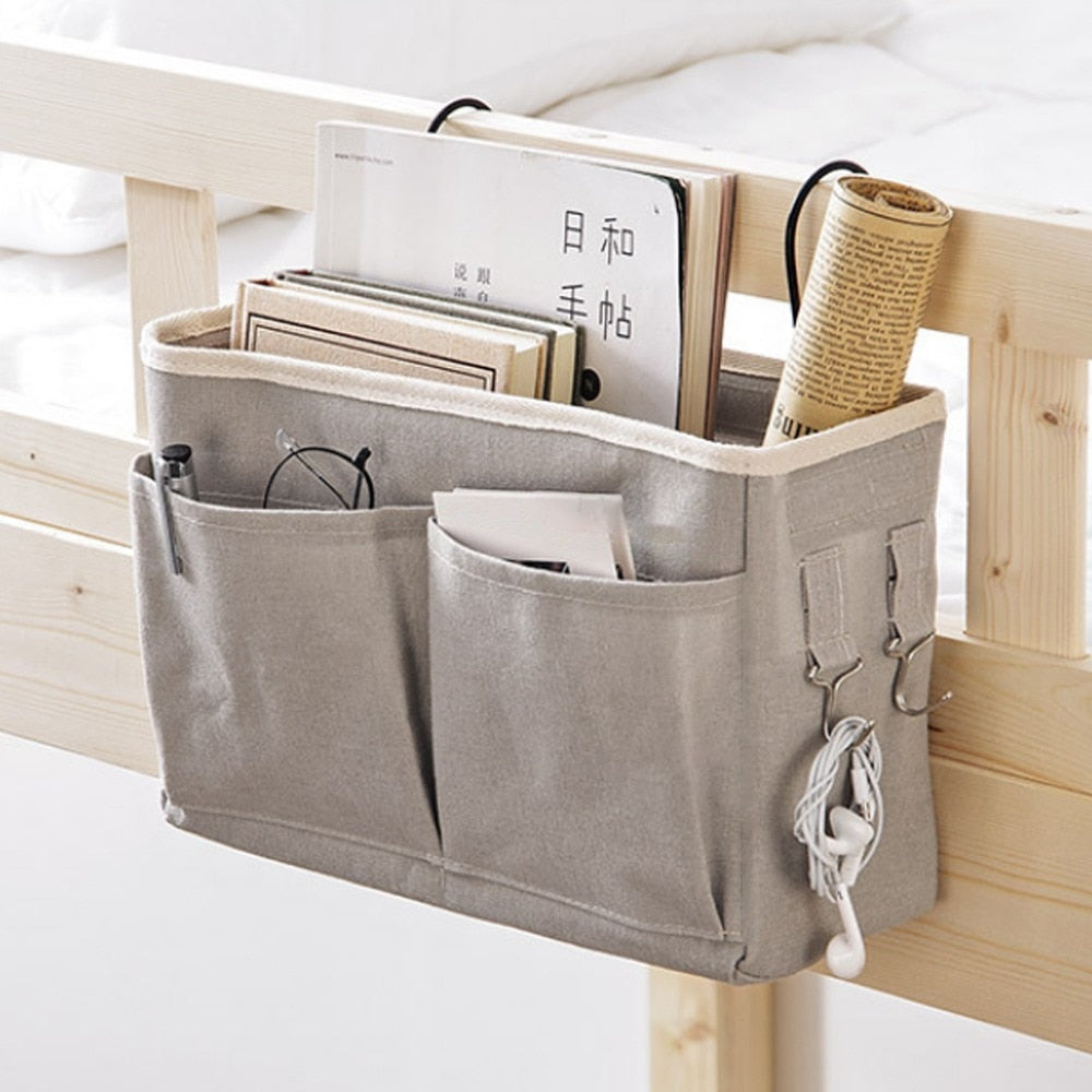 Poche de Rangement Lit Bebe - Gris