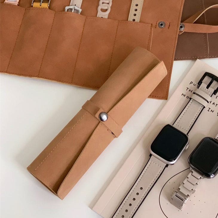 Pochette de voyage pour montres en cuir – 5 emplacements