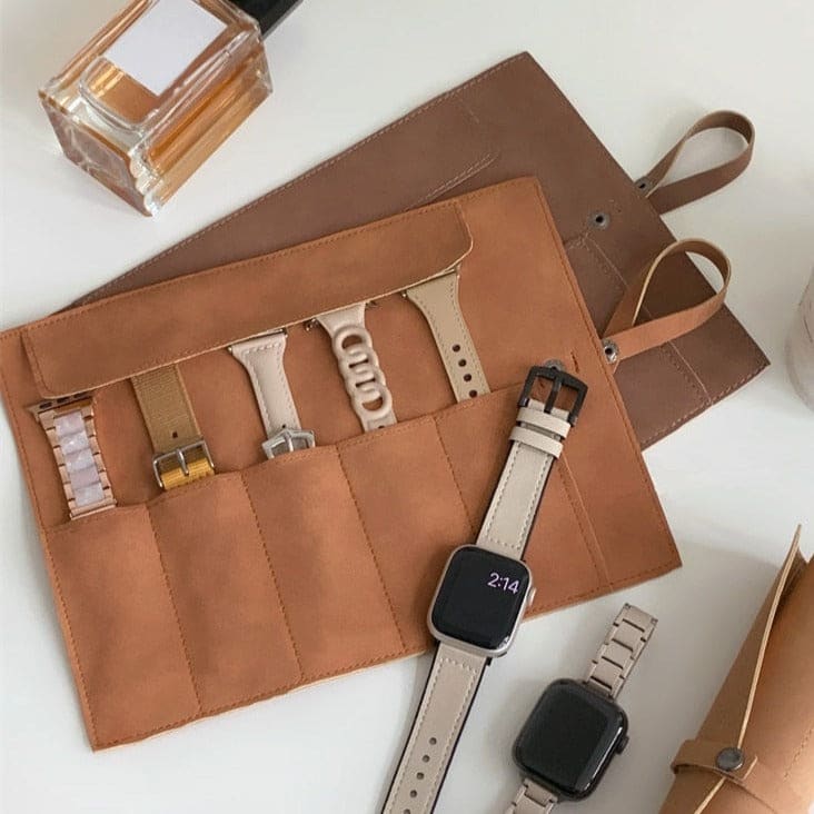 Pochette de voyage pour montres en cuir – 5 emplacements