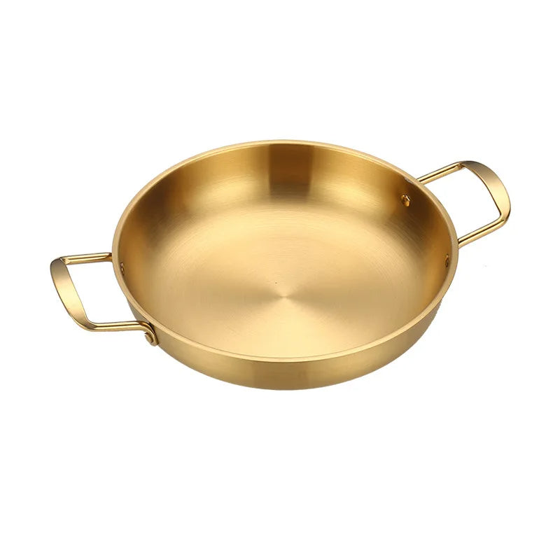 Poêle Acier Dorée avec Poignées Ergonomiques