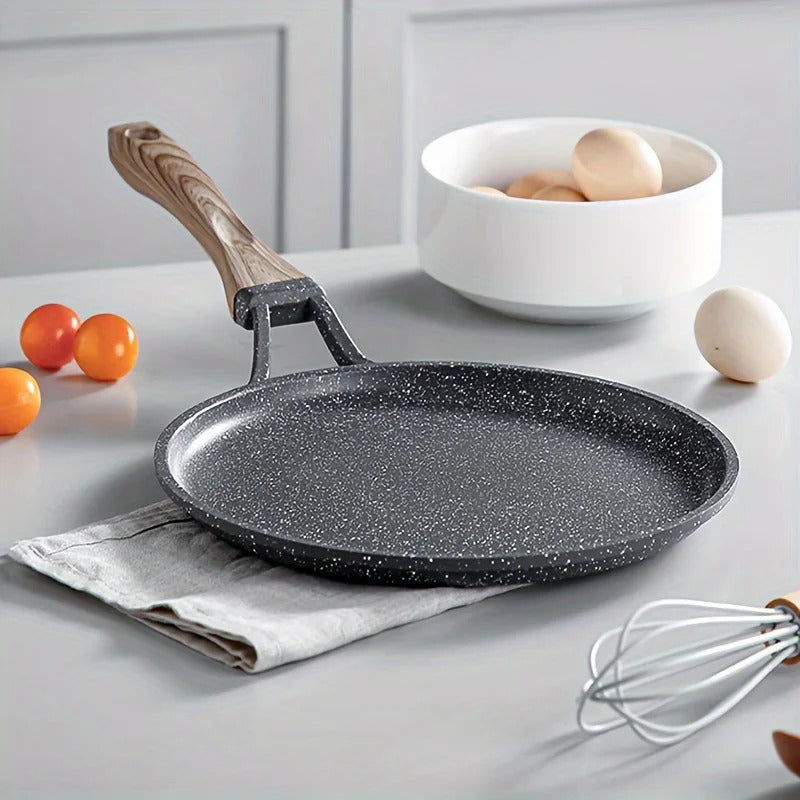 Poele à Crepe Antiadhésive Design en Acier Inoxydable