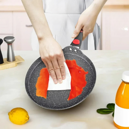 Poele à Crepe Antiadhésive avec Poignée Amovible