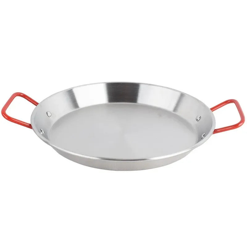 Poele à Paella en Acier Inoxydable avec Deux Poignées