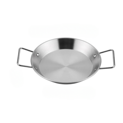 Poêle à Paella en Acier Inoxydable Poli
