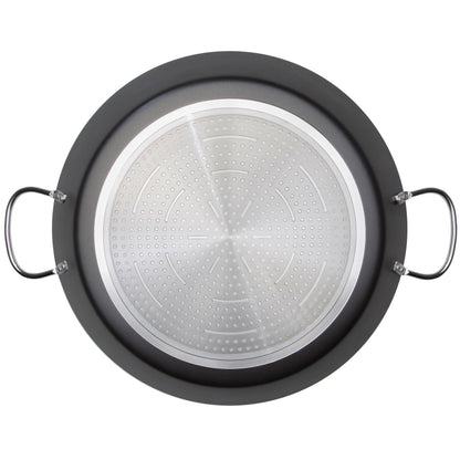 Poele à Paella Antiadhésive en Aluminium Noir