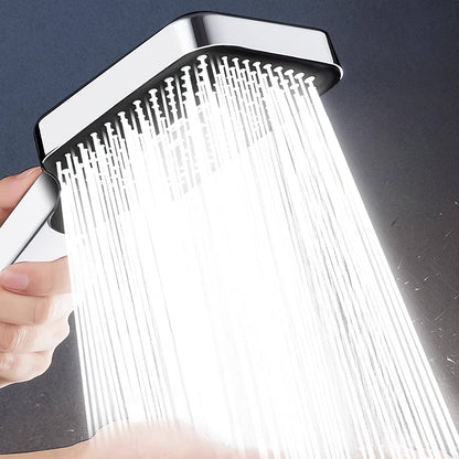 Pommeau de douche carré ajustable, superchargé en ABS, spray thermostatique, économiseur d'eau, accessoire de salle de bains Silvery