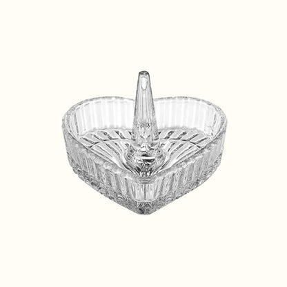 Porte-bagues cœur en verre