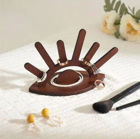 Porte-bagues oeil en bois