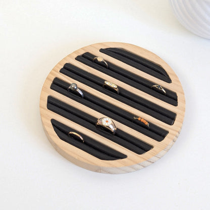 Porte bagues en bois rond