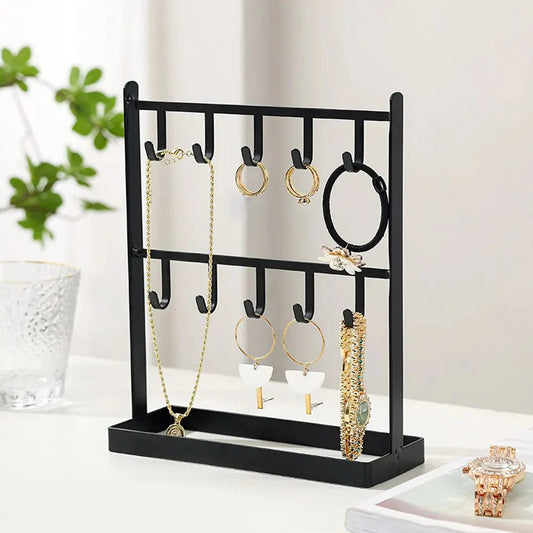 Porte bijoux en métal doré ou noir