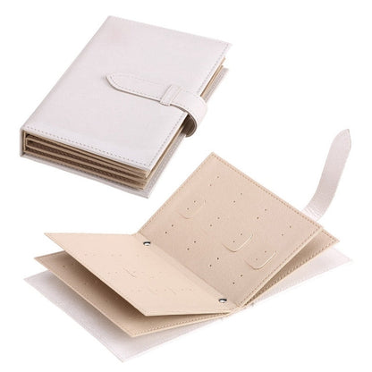 Porte-boucles d’oreilles portefeuille en cuir
