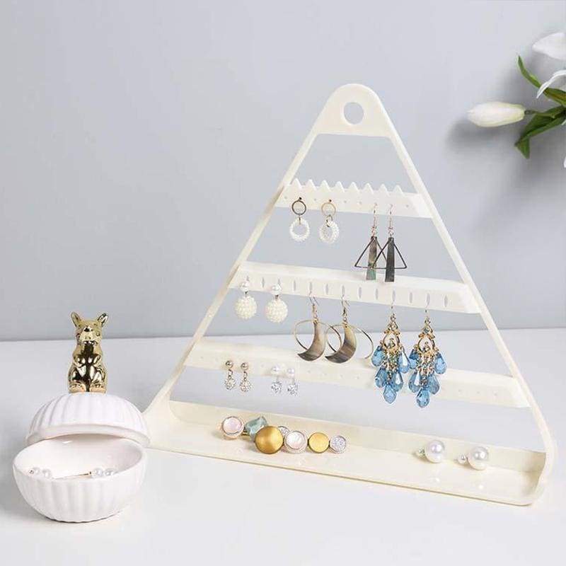 Porte-boucles d’oreilles pyramide mural