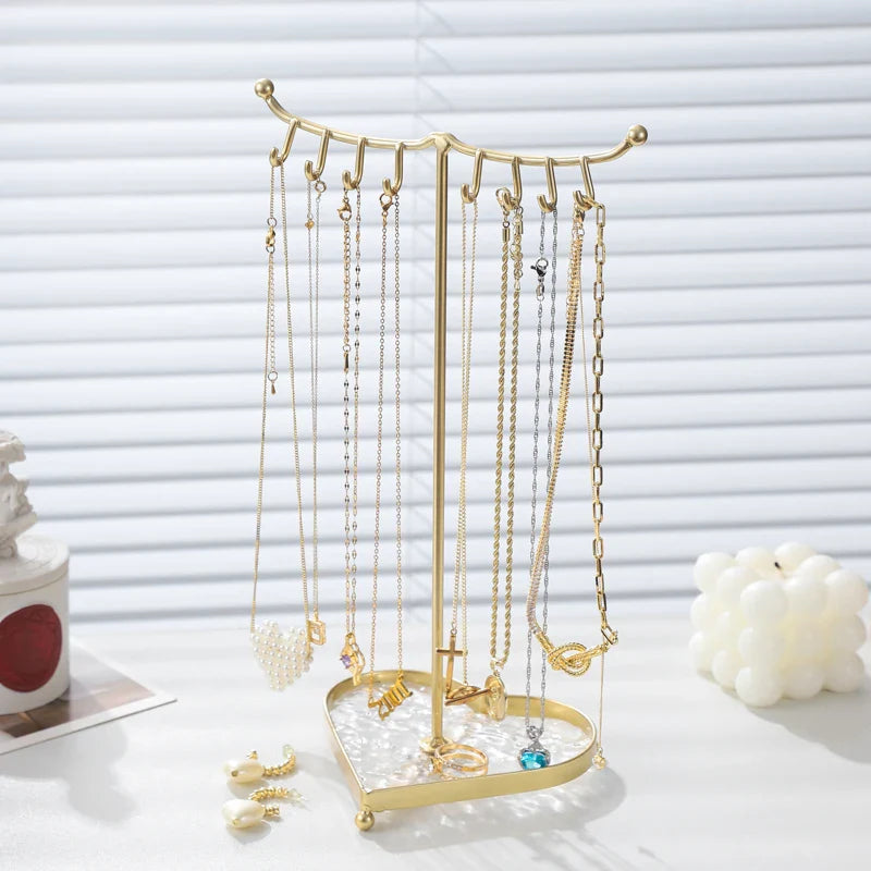 Porte-colliers avec socle en forme de cœur