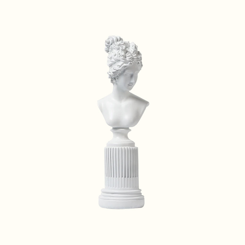 Porte-colliers colonne femme style antique en résine