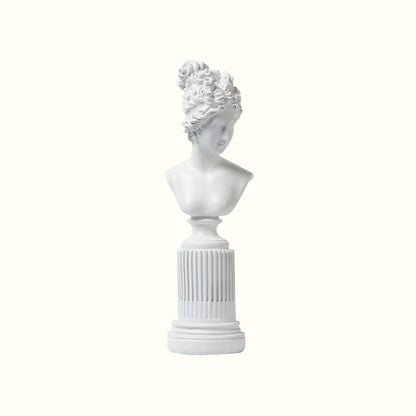 Porte-colliers colonne femme style antique en résine