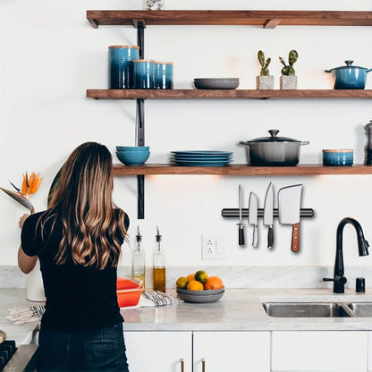 Porte-couteaux magnétique mural - Range-couteaux magnétique puissant pour cuisine - Support couteaux magnétique créatif - Accessoire cuisine